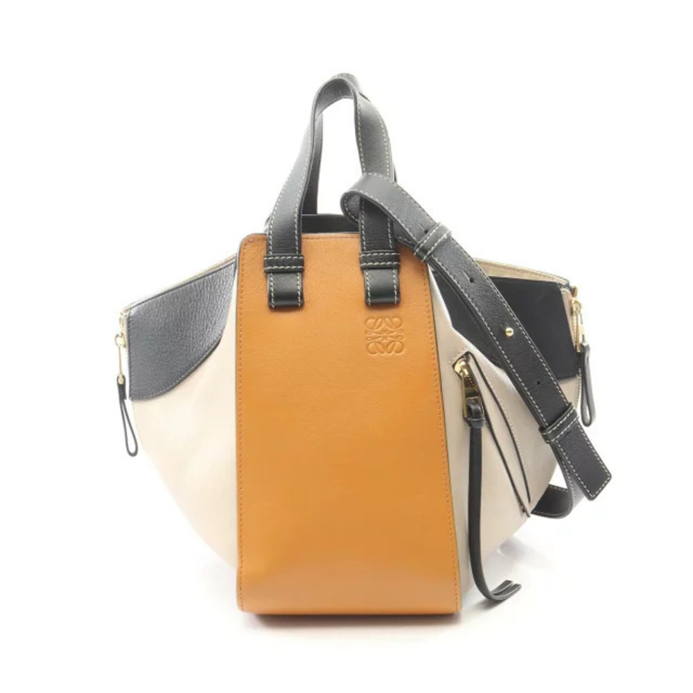 Loewe HAMMOCK Handbag Leather Brown Gray Black
